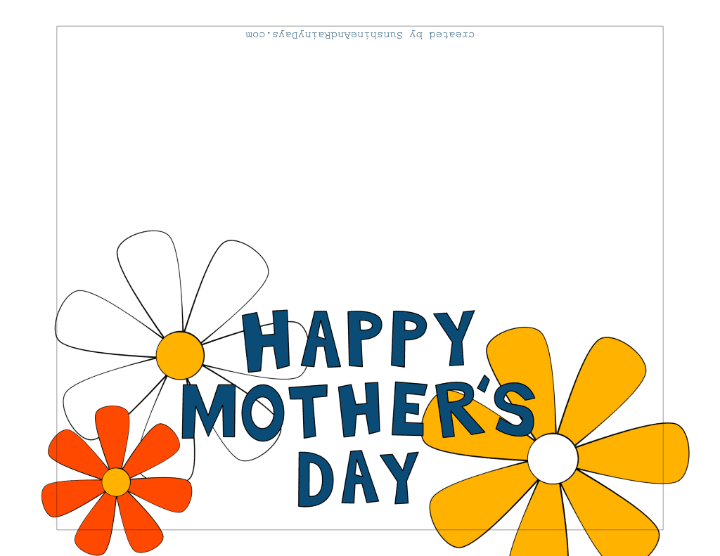 Mothers Day Card Printable np for preschoolers