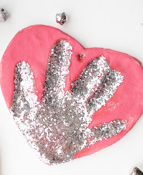 Salt Dough Handprint Ornament toddler Mothers Day craft for Grandma
