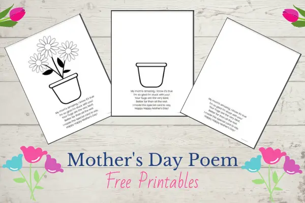 Mother's Day Poem Preschool Printable