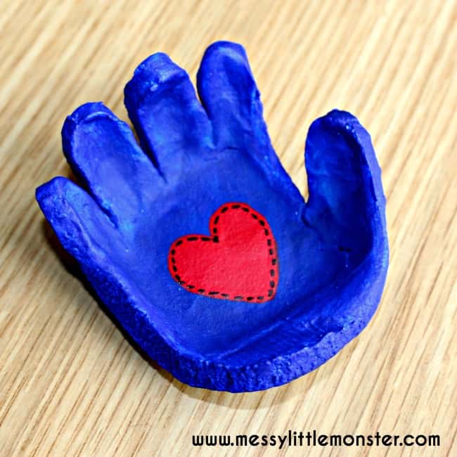 Salt Dough Handprint Bowl Mothers Day Craft ideas for preschoolers to make