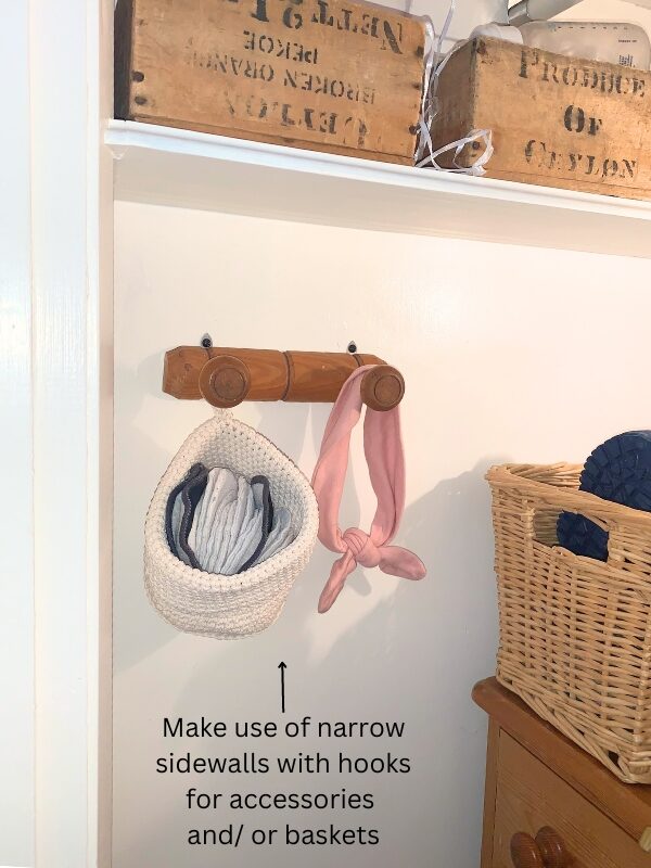 small nursery closet organization idea is to use the sidewalls