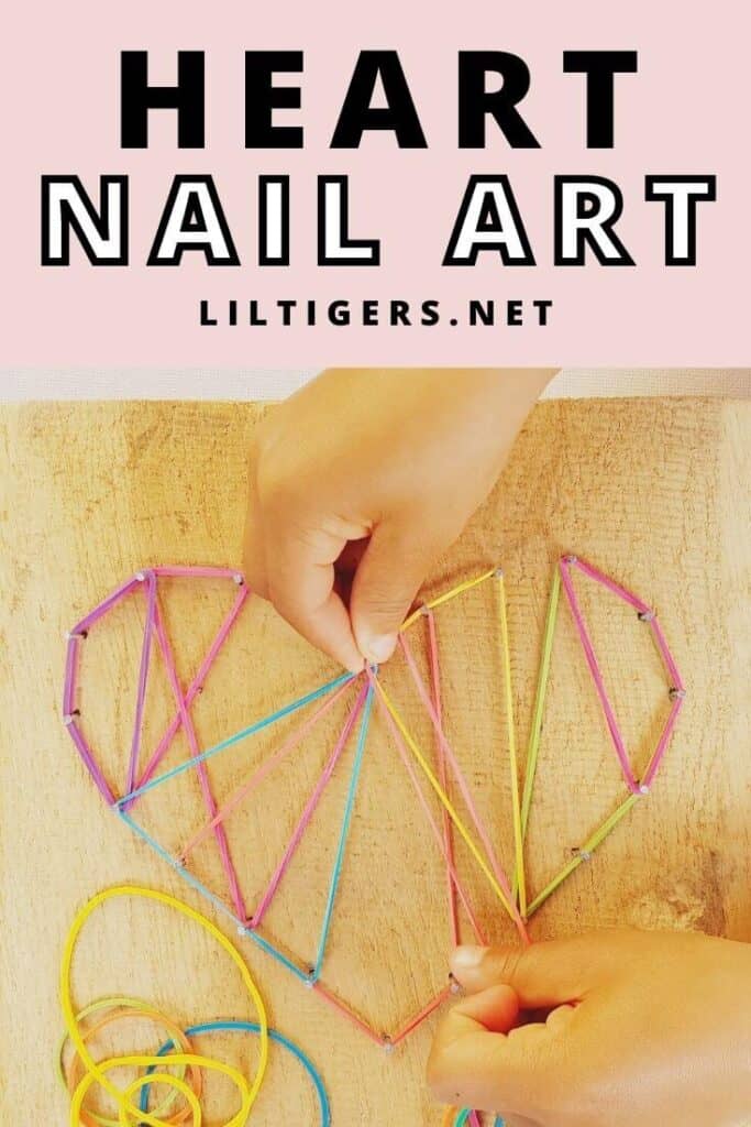 Nail heart crafts for toddlers to make for fathers day
