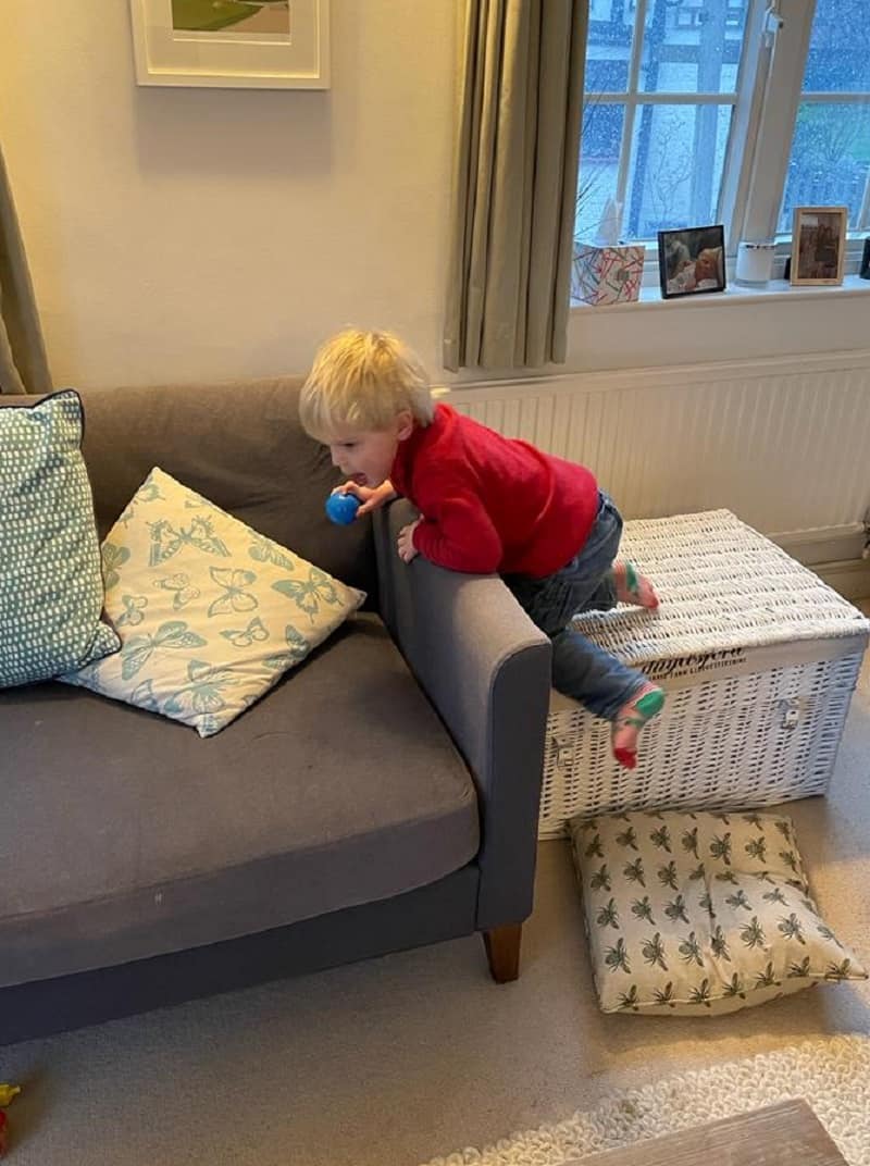 Couch Courses! - Gross Motor Play When You're Stuck Indoors