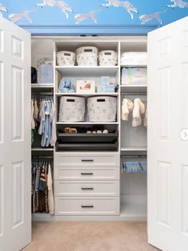 modern class with soft blues baby boy closet ideas