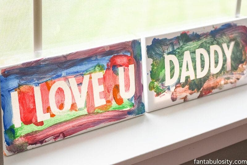 Hand Paint Craft for 2 years old to make on Father's Day