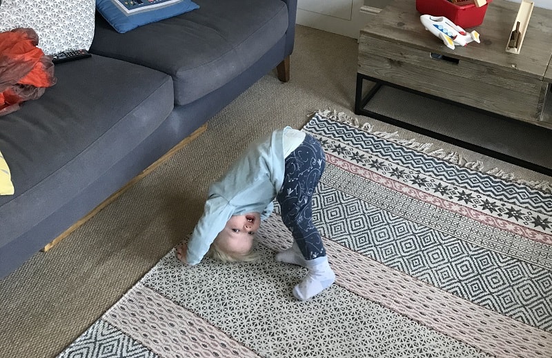 Fun yoga exercise for with toddlers and preschoolers to do at home