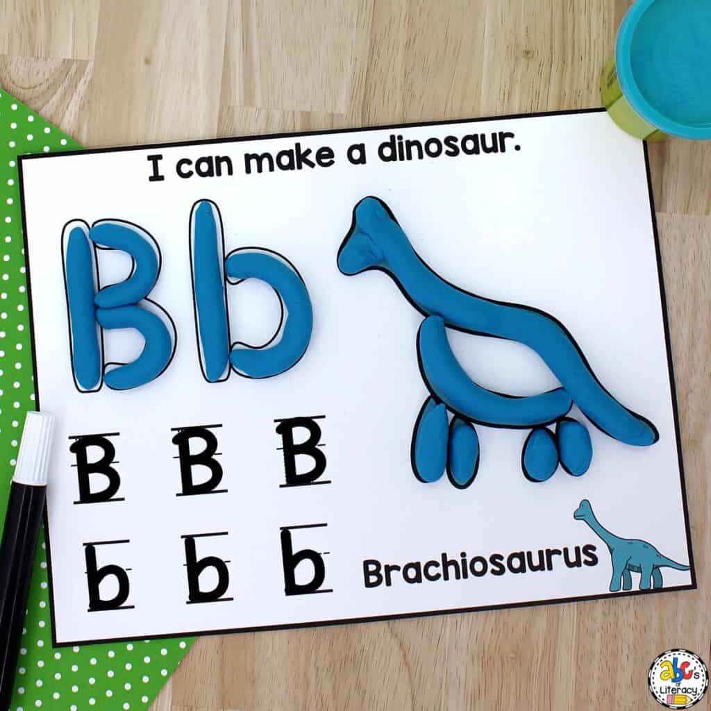 Dinosaur Playdough Sensory activities for preschoolers
