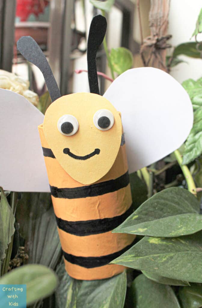 toilet paper roll bee crafts for toddlers