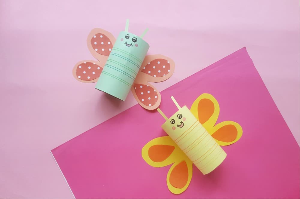 adorable butterfly craft toilet paper roll crafts for toddlers