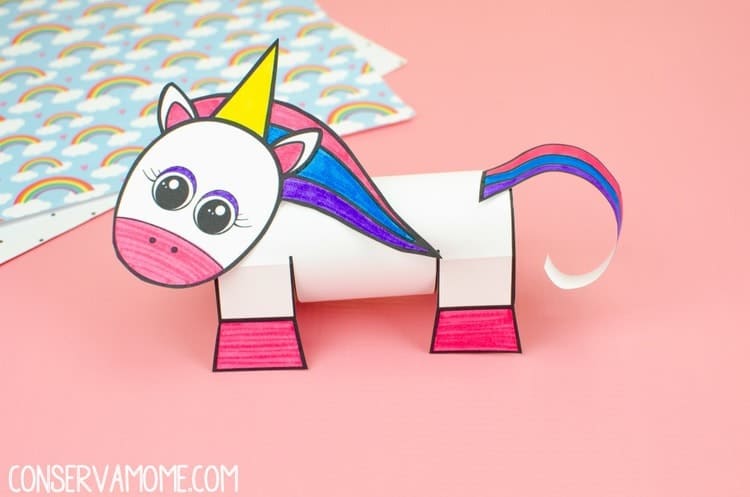 easy unicorn toilet paper craft for toddlers