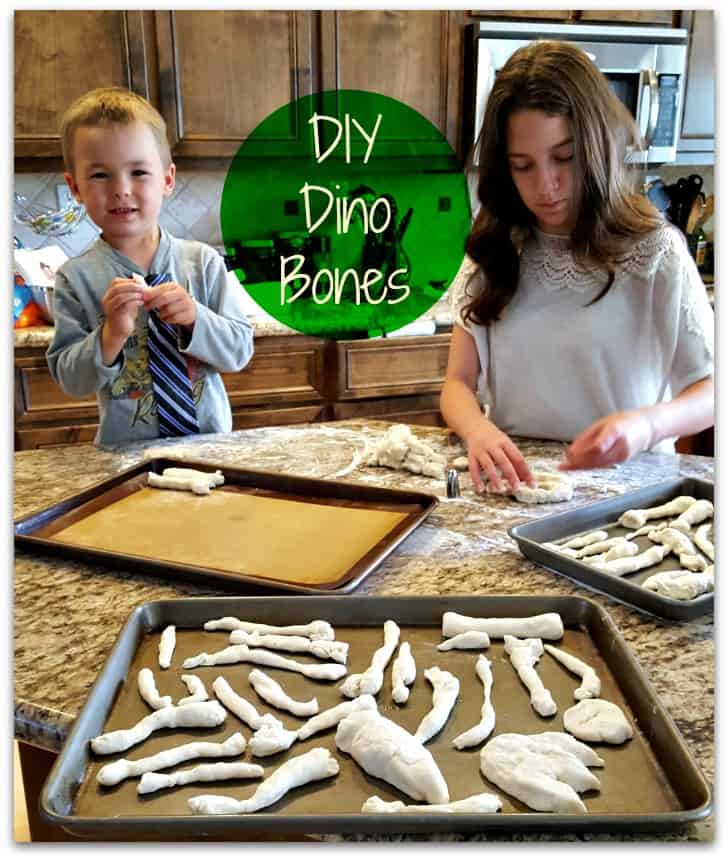 DIY Bones for dinosaur activities for preschoolers at home