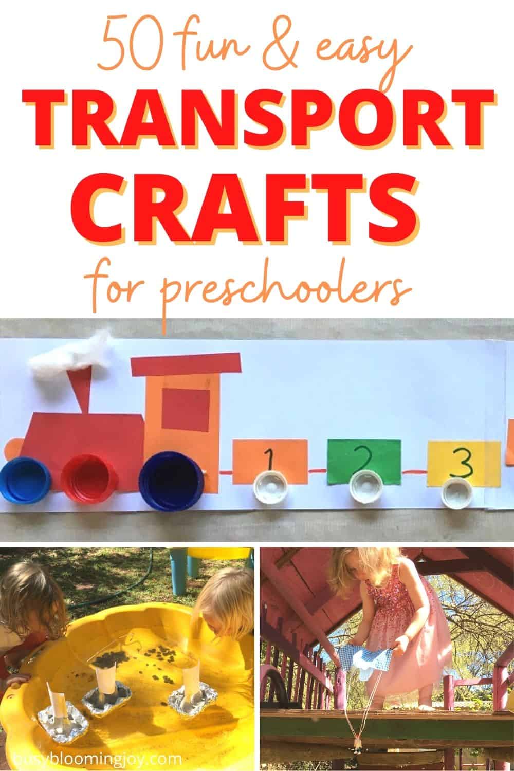 50 Easy Transportation Crafts & Activities for Preschoolers