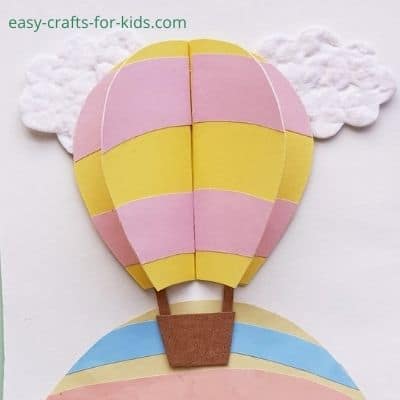 easy hot air balloon transportation theme crafts for preschool