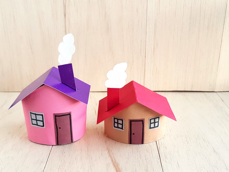 toilet paper roll house crafts for toddlers