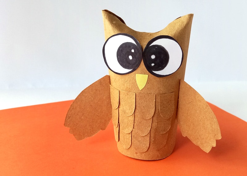 toilet paper roll owl crafts for 2 year olds