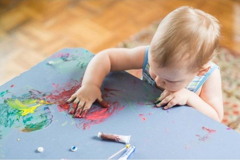 Painting With Babies: 25 Easy Art Projects - Happy Toddler Playtime