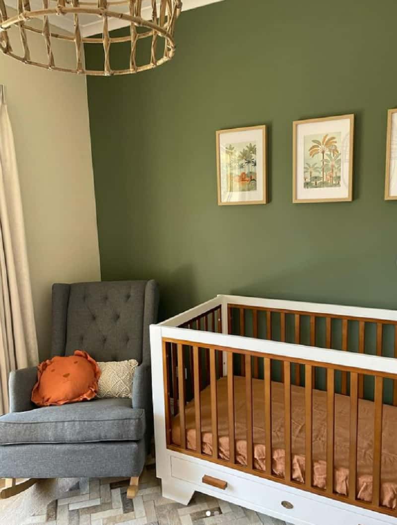 gender neutral green baby nursery ideas