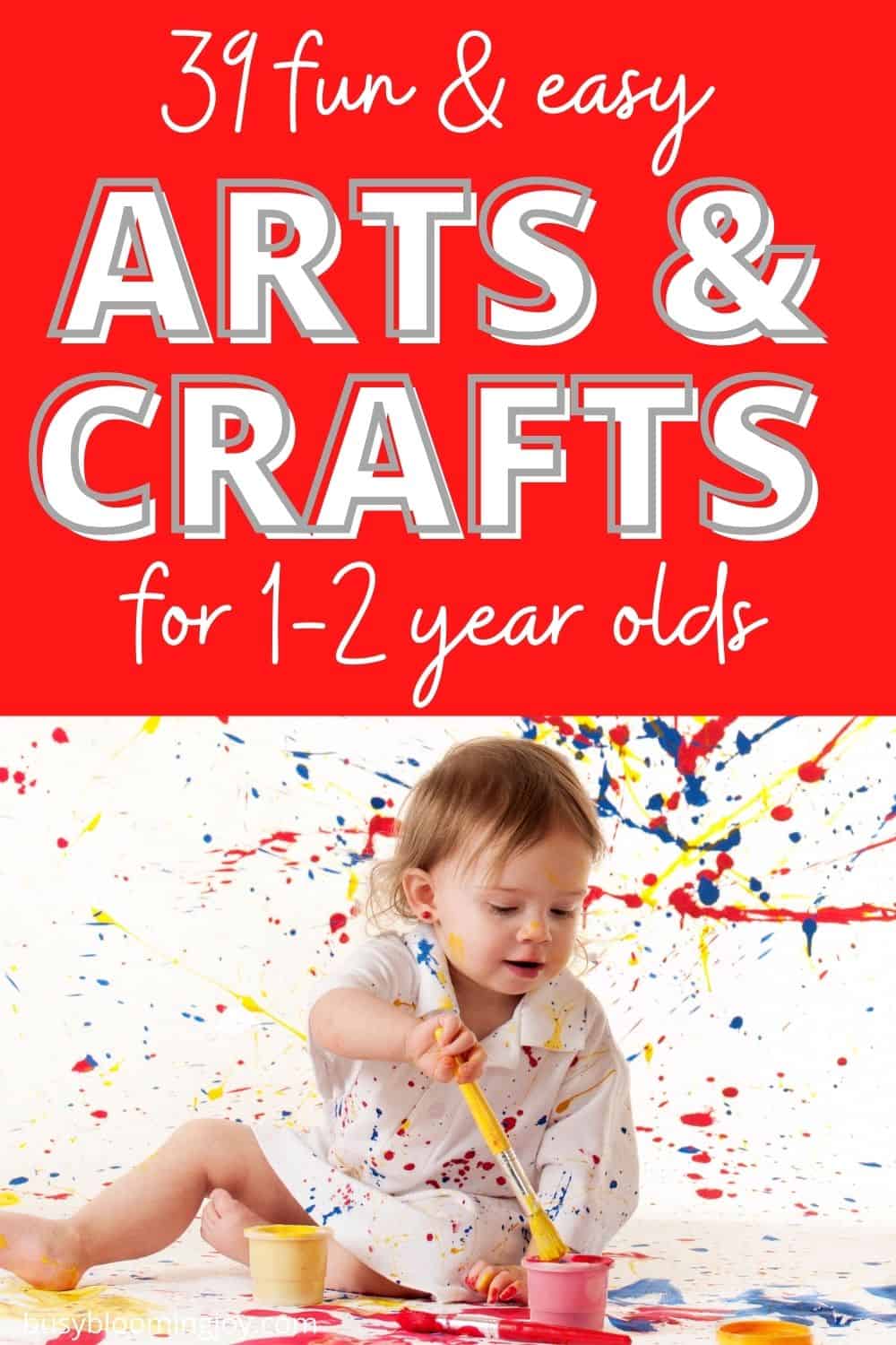 Read more about the article 39 Fun & easy arts projects & crafts for 1 – 2 year olds