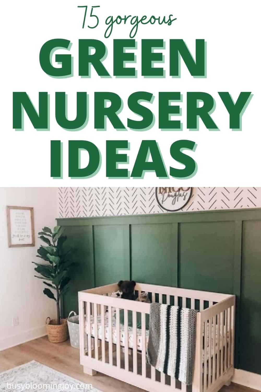 Sage and dark green nursery ideas feature image