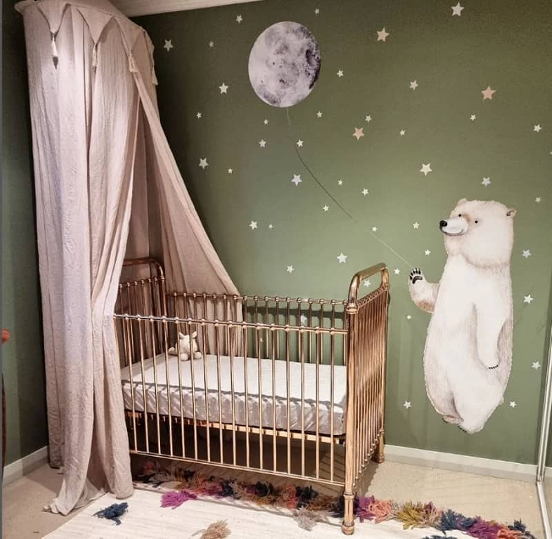 olive green shade for your baby’s nursery