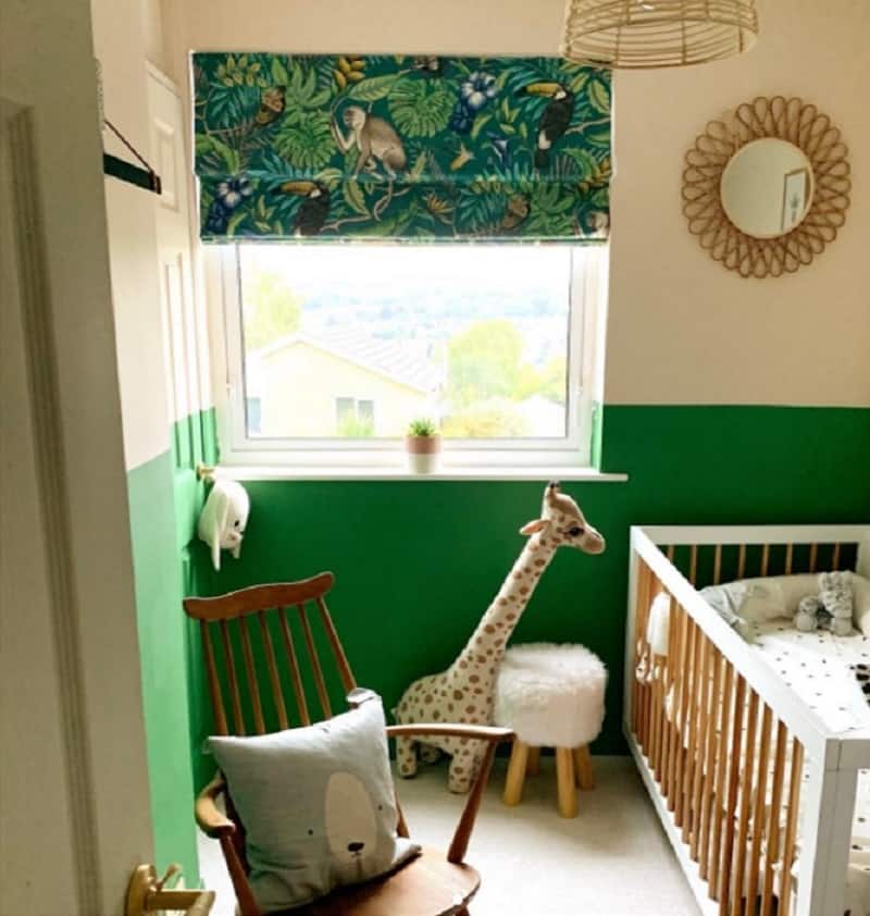 green baby nursery ideas with jungle theme
