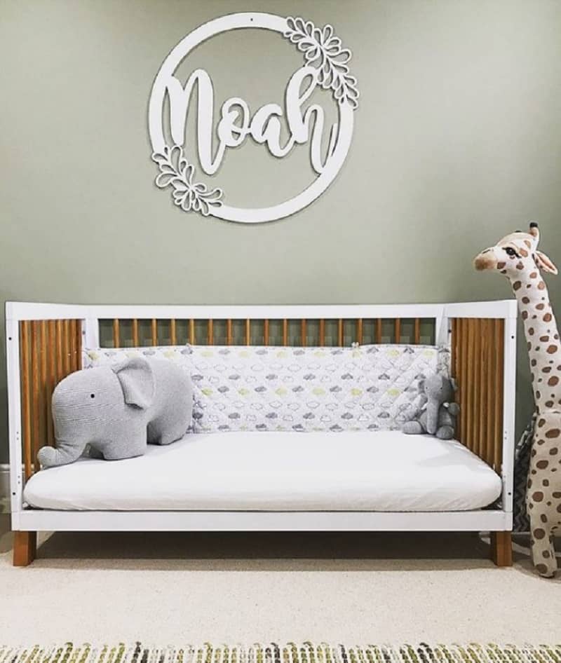 safari and sage green nursery idea