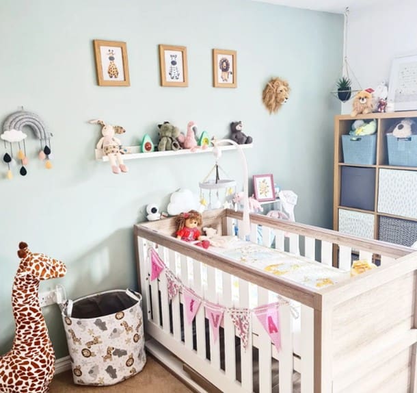 light green and pink nursery accents ideas for girls