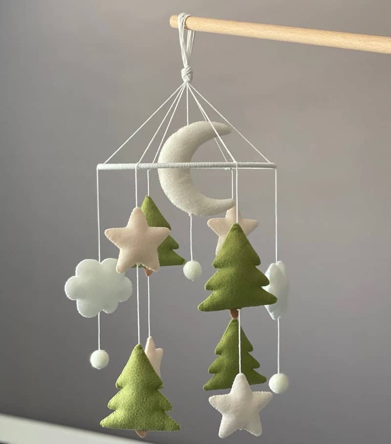 baby mobile to add as green nursery accessories