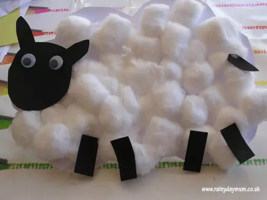 cotton ball arts and crafts for 1 2 year olds to encourage tactile sensation