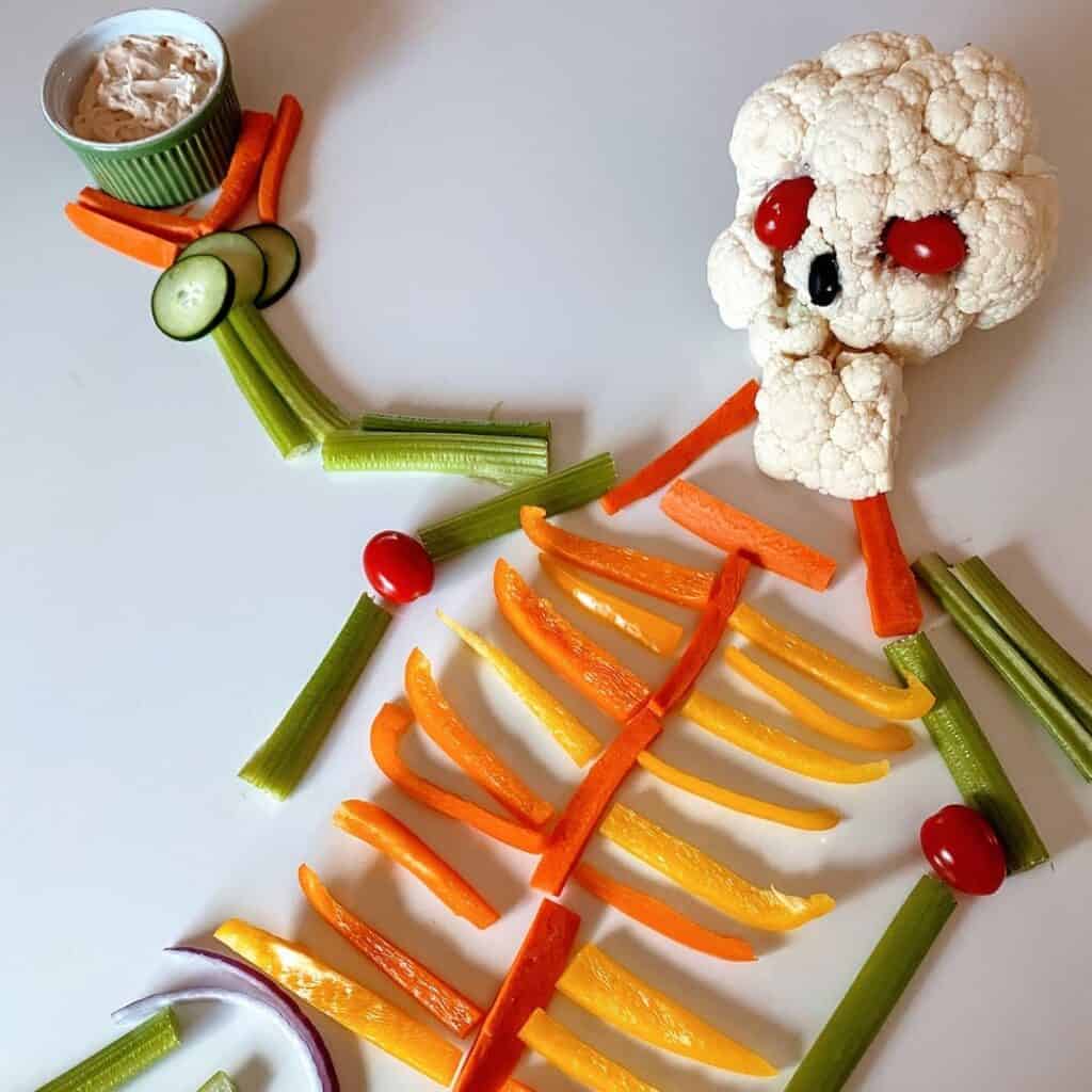 healthy and easy skeleton craft for kids