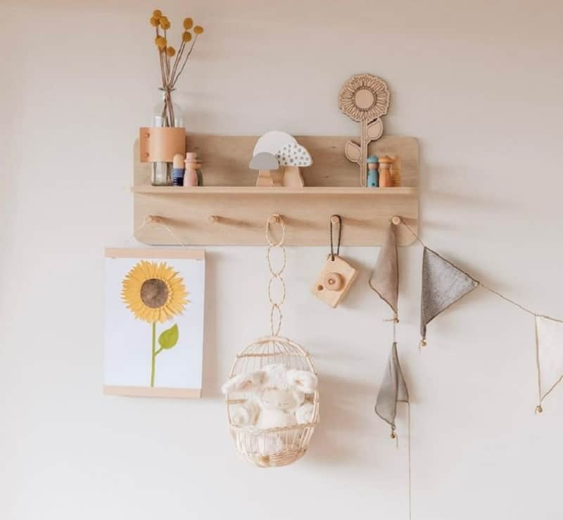  modern wood nursery shelf decor ideas for girls