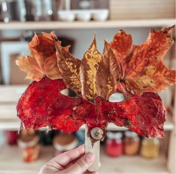 leaf fall mask crafts for toddlers