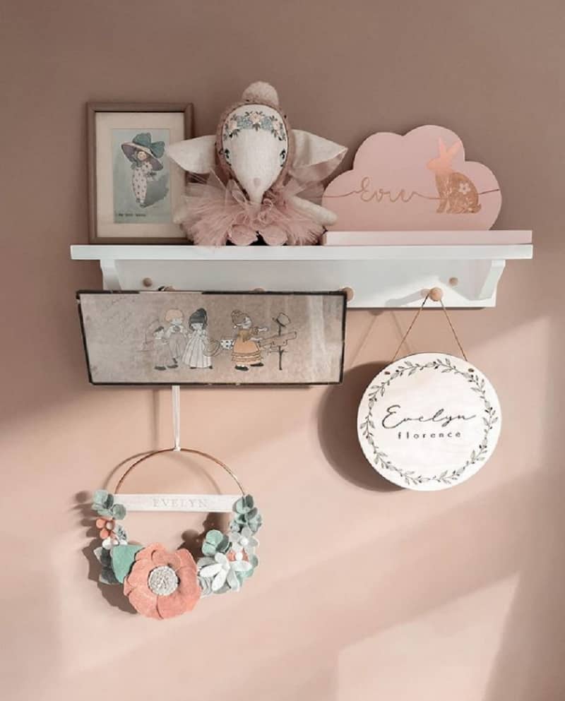 whimsical nursery shelf ideas for girls 