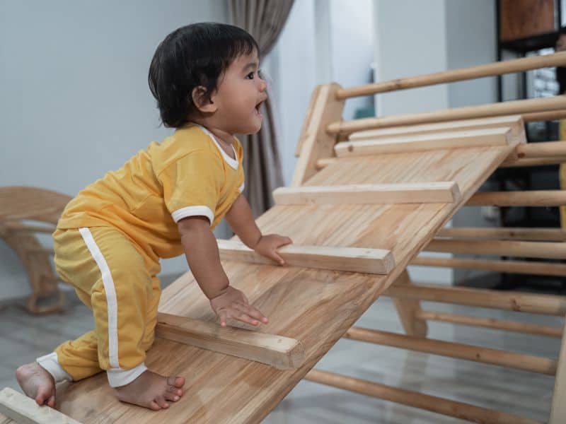 one year olds are learning to crawl, climb and walk