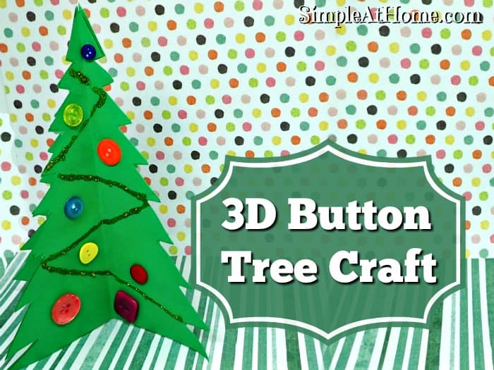 3d button Christmas tree craft