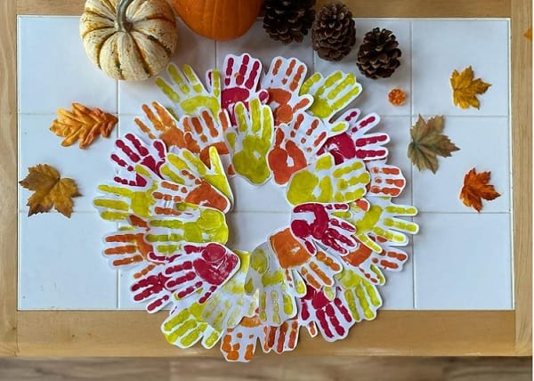 handprint fall crafts for toddlers