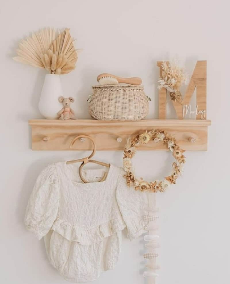 simple nursery shelf decor ideas for girls