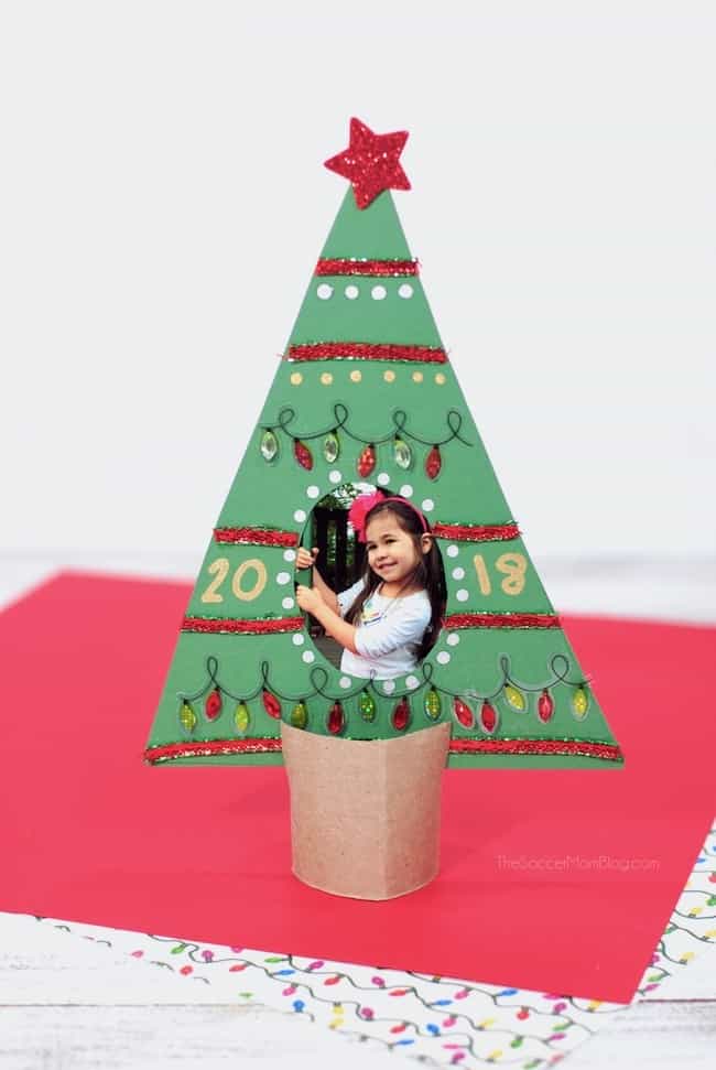 Christmas tree picture frame arts and crafts for toddlers
