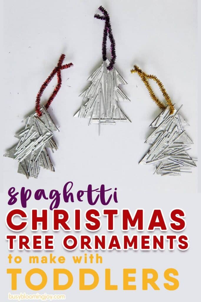 spaghetti Christmas tree ornaments