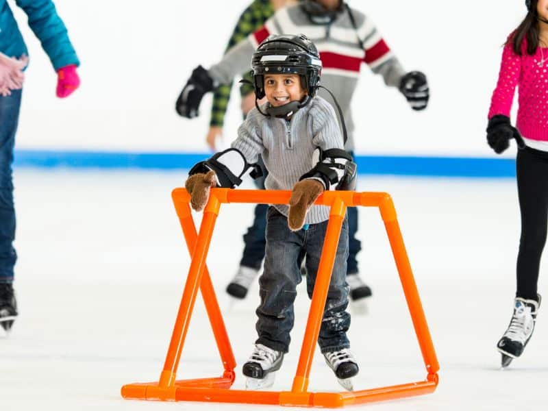 ice skating fun activity for boys birthday party