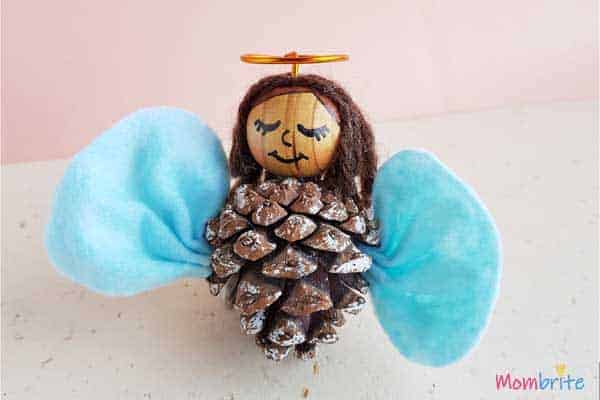angel pinecone christmas ornaments made from nature