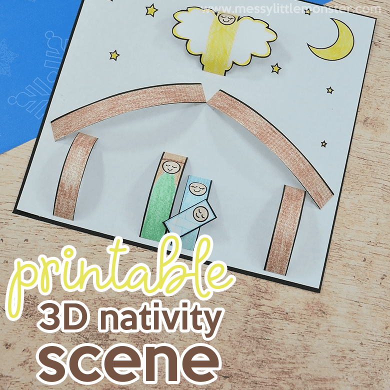 free printable nativity scene craft for kids