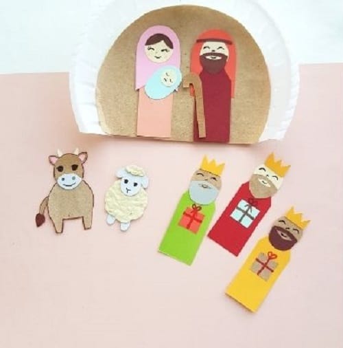 paper plate nativity craft for story telling