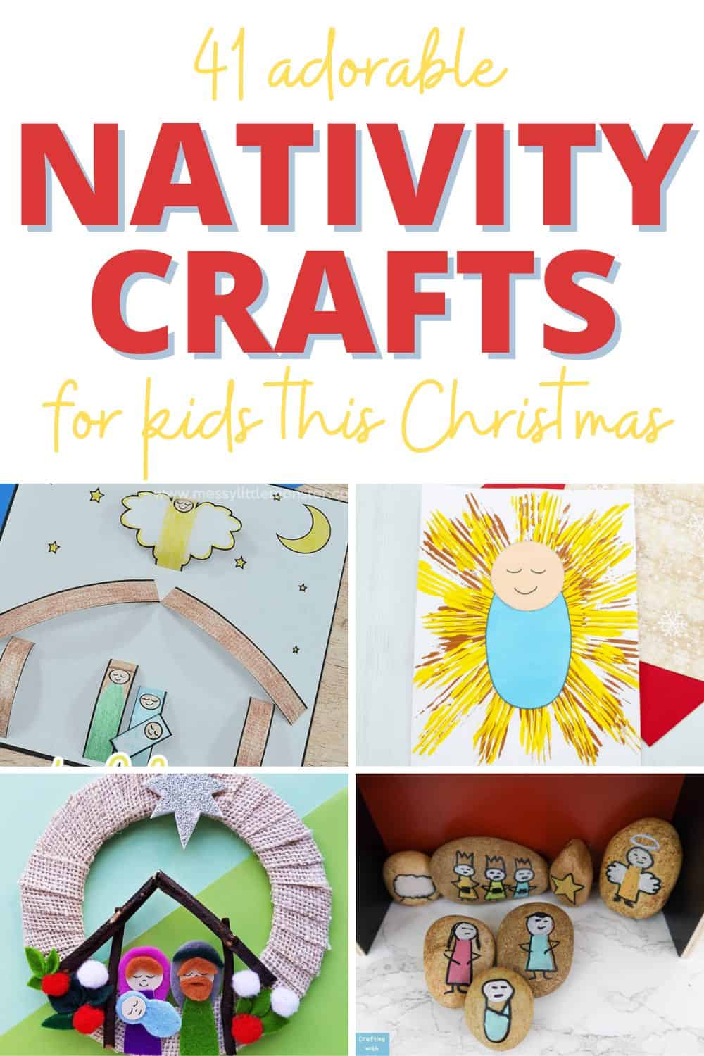 feature image for nativity crafts for kids