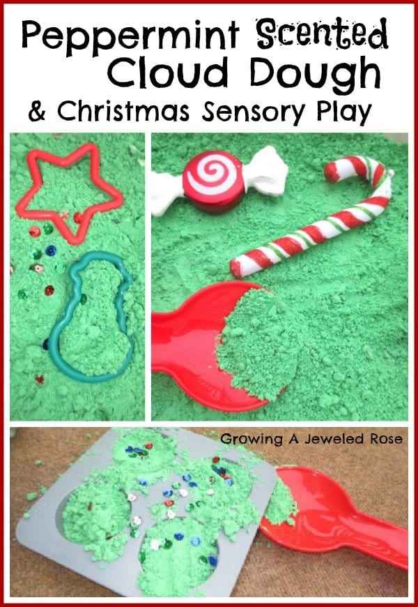 peppermint scented sensory bin for toddlers