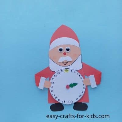 countdown santa craft for an easy Christmas activity