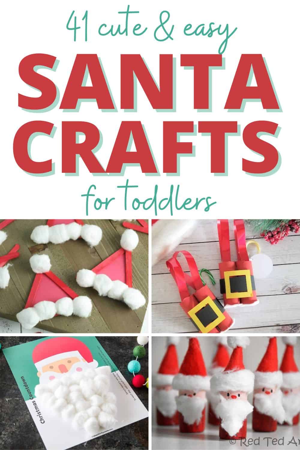 Read more about the article 41 Easy Santa Claus crafts for toddlers {+ Santa Hat Crafts}