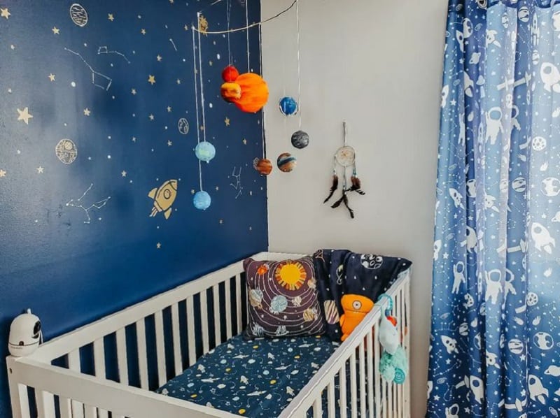 DIY space themed ideas for nursery room