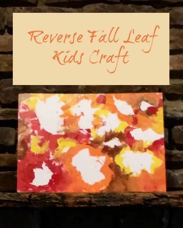 reverse leaf Fall crafts for infants and toddlers