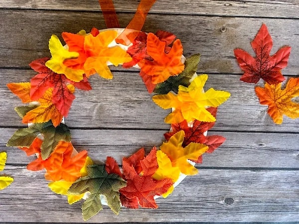 fall leaves wreath arts and crafts for infants